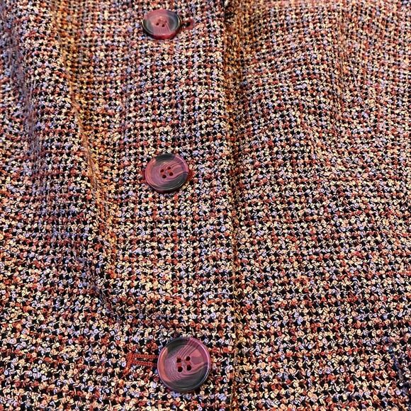 Norton McNaughton Woman 20W Raspberry Tweed Blazer Jacket Workwear Y2K - Picture 4 of 6